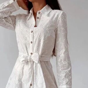 Zara white lace dress